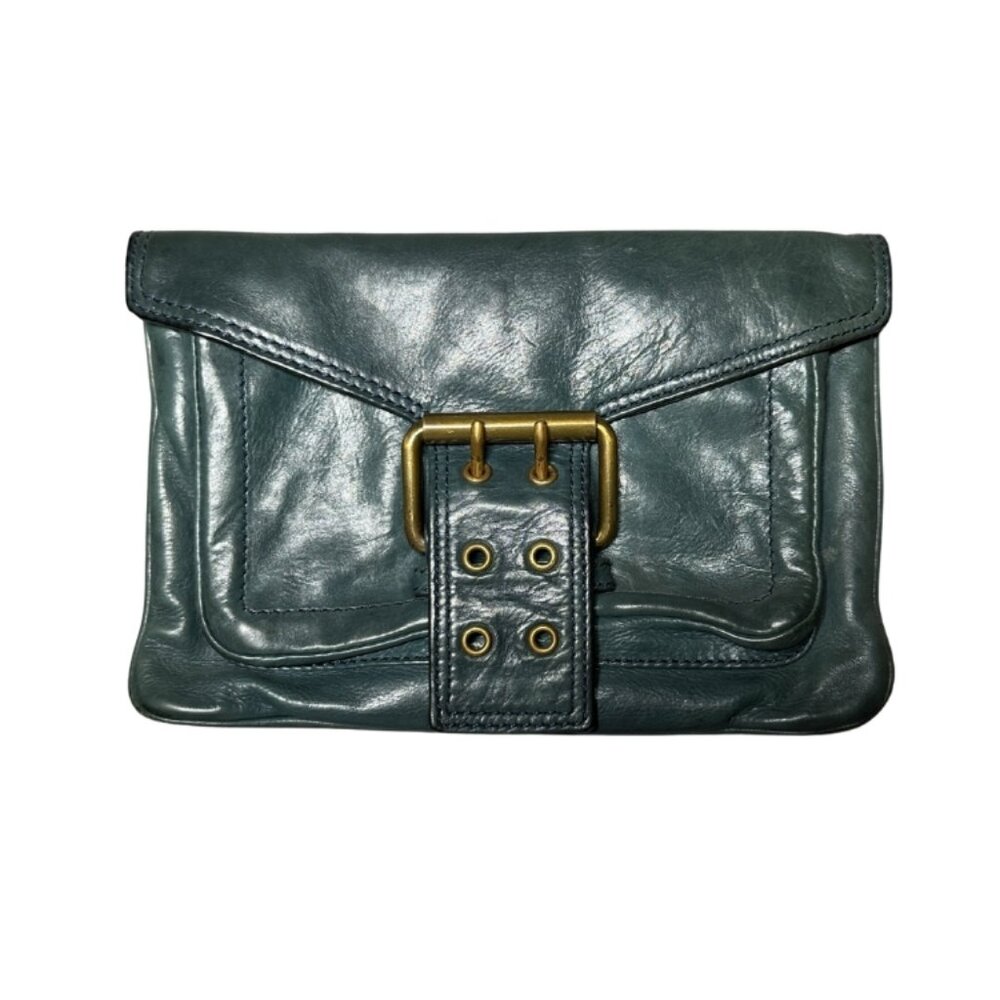 Vintage Marc Jacobs Green Leather Portfolio Clutch